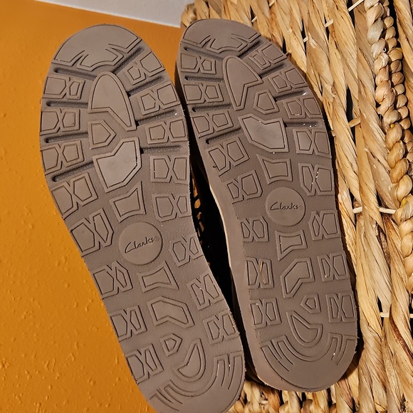 Clarks Trace Pine Black Leather Women's Side Zipper Tie Ankle Boots Sz.10 - Picture 8 of 8